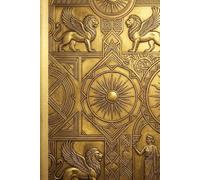 Ancient Mythic Gold Relief Notebook: 6 x 9 inch composition notebook,110 lined pages for notes, sketching, or creative writing.