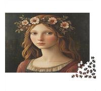 Ancient Pintura al óleo Estilo Rompecabezas para Adultos |Mujer de Ojos misteriosos| De Diversión Familiar 1000pcs (75x50cm)