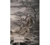 Ancient Ruins In The Secret Forest: The ancient ruins in the secret forest image are designed on the hardcover notebook. Thin lines on cream page for writing 140 pages, 5.5 x 8.5 inches.
