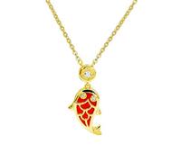 Ancient S925 Necklace Female All-Match Red Agate Koi Pendant Chinese Collarbone Chain Red Agate
