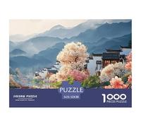Ancient Town in The Chinese Style 1000 Stück Premium-Karton Puzzle Blooming Village Lebendige Bilder Familienspiel Puzzles Für Erwachsene Und Kinder 52x38cm/1000pcs