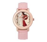 Ancient Wisdom and War Athena - Reloj de pulsera para mujer, elegante, analógico, de cuarzo, correa de piel