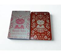 Ancient Wisdom Baraja de 54 cartas de juego y oráculo, gatos de la suerte, Maneki Neko, inglés