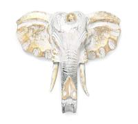 Ancient Wisdom Cabeza Grande de Elefante - Oro y Blanco - Hecho en Indonesia
