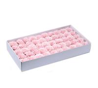 Ancient Wisdom Craft - Flores de jabón, caja de 10 claveles rosados, ideales para bodas o fiestas de bebé
