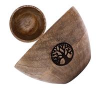 Ancient Wisdom Cuenco de Madera para Ofrendas y Rituales- Árbol de la Vida - 11x7cm