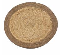 Ancient Wisdom Mantel Individual Natural - Yute y Algodón 30cm - Hecho en India (Natural)