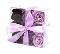 Ancient Wisdom Set of 9 Soap Flower - Lavender Roses