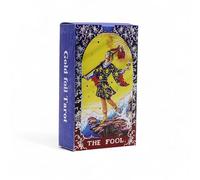 Ancient Wisdom Tarot Arcanos con acabado azul brillante y mandala, baraja de 78 cartas con guía en inglés (idioma español no garantizado)