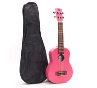 Ancient Wisdom Ukelele Hecho A Mano Color Rosa Brillante 4 Cuerdas