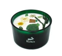 Ancient Wisdom Vela Mágica con Flores y Gemas Hop Hare - Vela Cera de Soja hecha a mano - 8,8x5cm (El Mago)