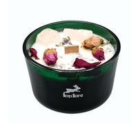 Ancient Wisdom Vela Mágica con Flores y Gemas Hop Hare - Vela Cera de Soja hecha a mano - 8,8x5cm (Los Amantes)