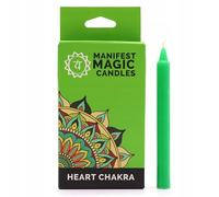 Ancient Wisdom Velas Mágicas Manifest (pack de 12) - Verde - Chakra Corazón