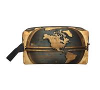 Ancient World Globe - Bolsa de almacenamiento pequeña para bolso de maquillaje de viaje, bolsa de cosméticos para hombre, Globo del mundo antiguo, Talla única