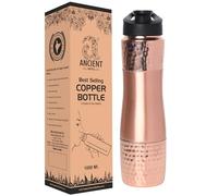 ANCIENTIMPEX Botella de Agua de Cobre Puro con sorbo, Capacidad de 1000 ml (33.81 onzas líquidas) para Beneficios de Salud ayurveda