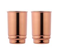 ANCIENTIMPEX Juego de 2 vasos de cobre puro para beneficios para la salud de Ayurveda, capacidad de 350 ml