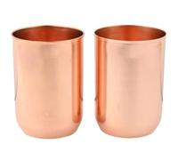 ANCIENTIMPEX Lot de 2 gobelets en cuivre de qualité supérieure - Capacité de 350 ml Verres à eau ayurvédiques pour des bienfaits pour la santé