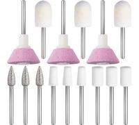 ANCIRS Juego de 15 recambios de cabezal de lima de uñas, brocas para acabado, manicura electrónica, herramientas de manicura y pedicura (5 estilos)