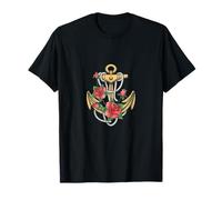 Ancla con Cuerda y Rosas Camiseta