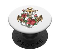 Ancla con Cuerda y Rosas PopSockets PopGrip Adhesivo