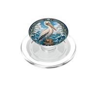 Ancla de Aves oceánicas Art Nouveau Pelícano costero PopSockets PopGrip para MagSafe