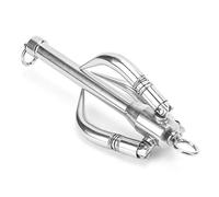 Ancla de Bote: Grapnel Plegable Agarra Triple 316 Hardware de Acero Inoxidable, para Balsas y Canoas de Yates, Ancla Marina Duradera para Botes