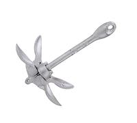 Ancla de Garra Plegable de 4 Puntas, Ancla Plegable para Bote con diseño bloqueable, Ancla Tipo Paraguas compacta para Kayak, yate, velero y Canoa, herrajes de Cubierta para