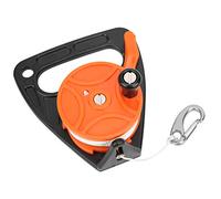 Ancla de kayak de carrete de buceo de 150 pies con posición de tarjeta de mango combinación de cuerda de PP para seguridad buceo submarino snorkel(naranja)