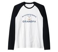 Ancla De La Familia Personas Favoritas Llámame Abuelo Gramps Camiseta Manga Raglan