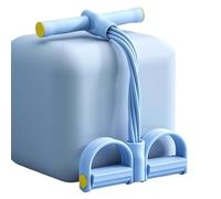 Ancla de pie y Rodillo Abdominal con Bandas de Resistencia, Bandas de Resistencia for pies, Banda de Resistencia de Pedal, Extractor de Tobillo con Pedal de 6 Tubos(Blue)