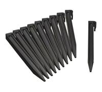 Ancla para borduras de jardín Nature pack 10 polietileno reciclado negro