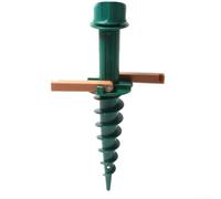 Anclaje de arena para sombrilla de playa, soporte giratorio de 360 °, para sombrillas al aire libre, color verde, 40 x 22 cm