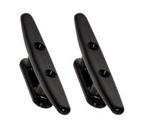 Anclaje de Negro Clam Cleat - Gancho para Barcos - Excelente Materia 10,16 cm - Clavijas Antideslizantes para Barcos, Clips de Cuerda, Ganchos náuticos, decoración Costera para navegantes