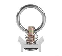Anclaje de perno único de pista L de 30 cm con anillo de liberación rápida para mejorar la seguridad y la estabilidad en los rieles del vehículo (anillo de tracción plateado)