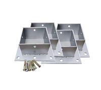 Anclaje de poste de acero inoxidable para madera a hormigón, base de soporte resistente para barandilla de porche, pérgola y construcción de terrazas