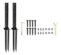 Anclaje de reparación de postes de valla, kit de anclaje de reparación de postes de valla gruesos, para uso con postes de madera en estructuras residenciales al aire libre y marcadores de límites (2