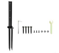 Anclaje de reparación de postes de valla, kit de anclaje de reparación de postes de valla gruesos, para uso con postes de madera en estructuras residenciales al aire libre y marcadores de límites (1