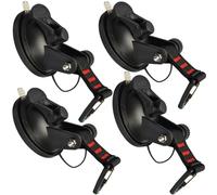 Anclaje de Ventosa con Gancho - de Seguridad Tie Down 4 Piezas para Atar Equipaje, Coche Carpas, Montaje en Coche, Tienda de Techo Carpa Bolsa de Alpinismo Tapa del Techo