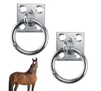 Anclaje para caballos, argolla cruzada para accesorios de establos, argolla de bloque montada en pared con argolla de fijación, argolla de parada para valla,Anillo para caballo, hebilla para caballo