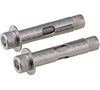anclaje para pared， 2 uds, perno de Metal, tornillo expansión interna acero inoxidable 304(M6x80mm)