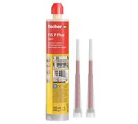 fischer | FIS P PLUS 300 T taco quimico,resina poliester para fijar toldos, antena tv, escalera en hormigon, ladrillo hueco (300ml)