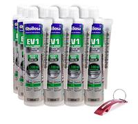 Anclaje Taco Químico Quilosa EV1 Poliéster Sin Estireno (Caja Edición Bricolemar 12x300ml + Llavero Rojo de Regalo!)