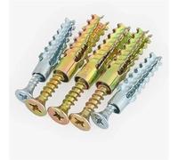 Anclajes autoperforantes for paneles de yeso 50 juegos Anclaje pared acero resistente con kit tornillos Tornillos autorroscantes expansión tubo metal Tapón perforación for Perno sujeción(M5x30)