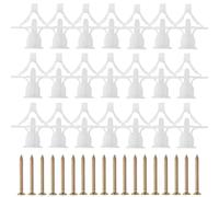 Anclajes autoperforantes for paneles de yeso Tornillos for Tapón expansión for pared Tubería anclaje for Fijaciones for Perno(White-Aircraft,120PCS(60sets))