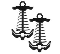 Anclajes de clavos de espina de pescado: clavijas para tienda de campaña de aleación de aluminio, estacas para dosel resistentes al viento, tensor de cuerda fuerte | Práctico equipo para acampar al ai