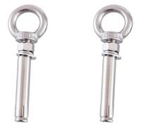 Anclajes de expansión de acero inoxidable, 2 tornillos de expansión M12 con tuerca de ojo y anillo, pernos de elevación de acero inoxidable 304 for mampostería de hormigón y techo.(M12x120mm)