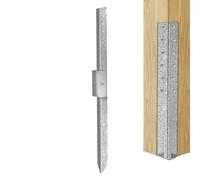 Anclajes de tierra pesados - Postes de valla de acero Stakes de reparación - soportes de barrera duraderos para reparar postes de madera rota, accesorios de refuerzo sólidos para caja a l