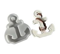 Anclajes llaveros de silicona para colgantes, moldes de fundición, joyas, resina epoxi, anclas, llaveros colgantes hechos a mano