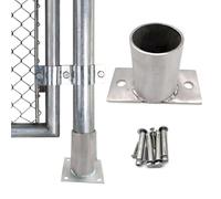 Anclajes Para Postes De Terraza Con Kits De Tornillos, Base De Poste Para Reparación De Cercas De Hormigón, Soportes De Madera Resistentes, Base De Brida De Poste De Tubo Redondo Para Postes De Luz/B