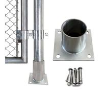 Anclajes Para Postes De Terraza Con Kits De Tornillos, Soportes Para Postes De Madera Resistentes Para Reparación De Cercas De Hormigón, Base De Brida De Tubo Redondo Para Postes De Luz/Buzones, Paqu